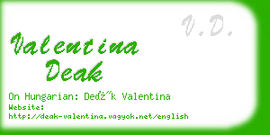 valentina deak business card